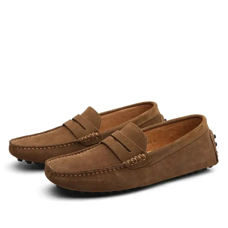 Leather Loafers Casual Slip-On Driving Shoes